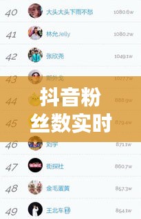 抖音粉丝数实时排行榜，抖音粉丝排行榜最新数据 