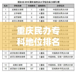 重庆民办专科地位排名最新解读